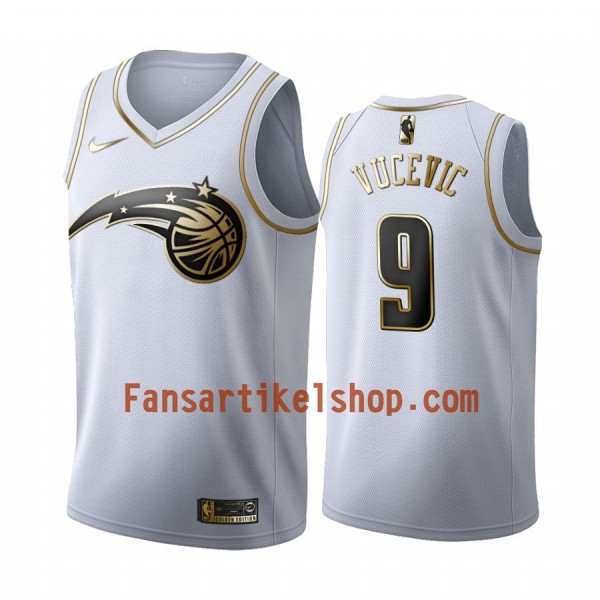 NBA Orlando Magic Trikot Nikola Vucevic 9 Nike 2019-2020 Weiß Golden Edition Swingman - Herren NBA Orlando Magic Trikot Nikola Vucevic 9 Nike 2019-2020 Weiß Golden Edition Swingman - Herren